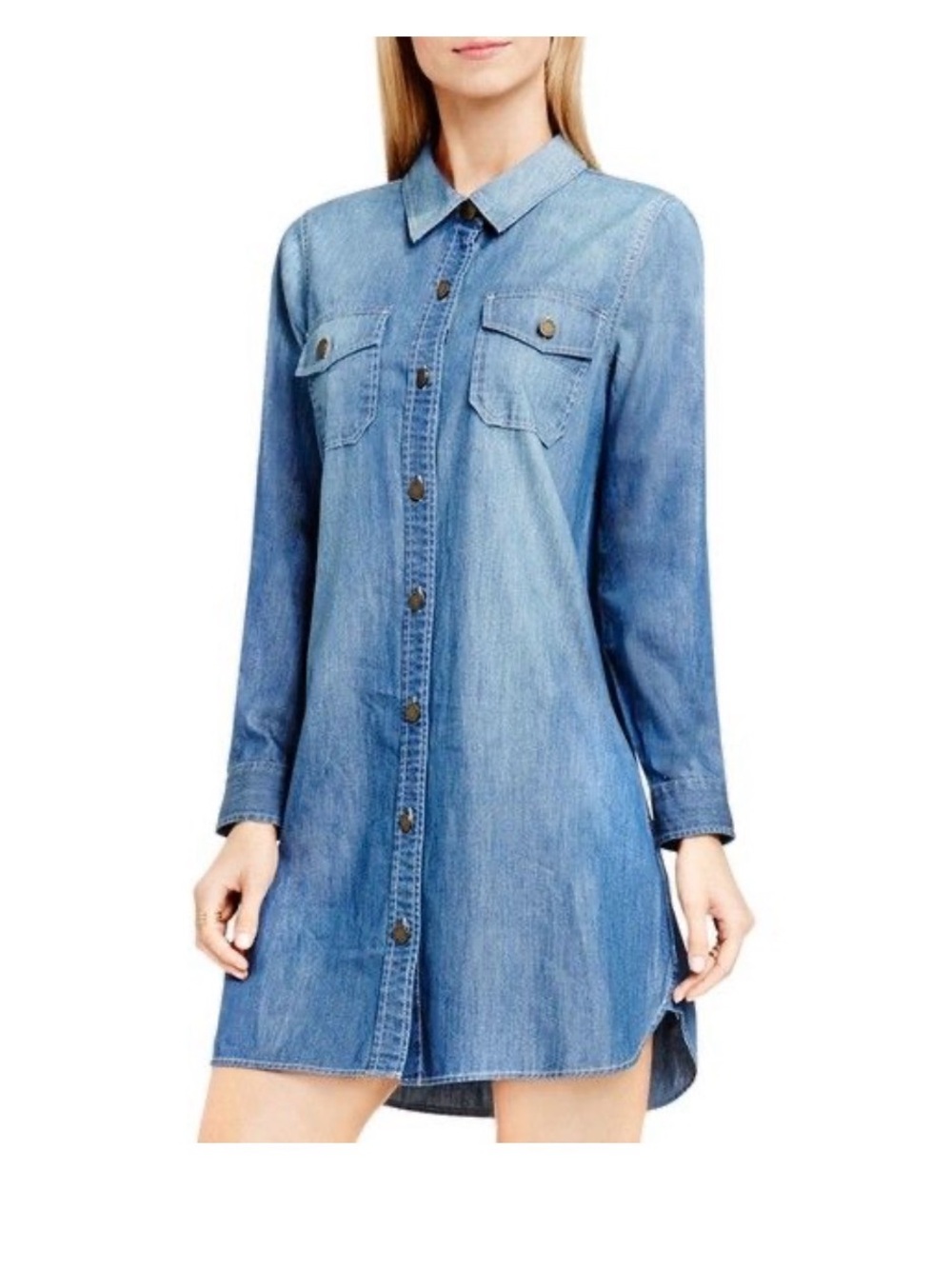Vince Camuto Light Blue Denim Shirt Dress